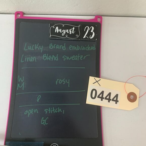 Lucky Brand Drop Needle Sweater Womens M Medium Rosy Embroidered Linen Blend - Picture 14 of 16